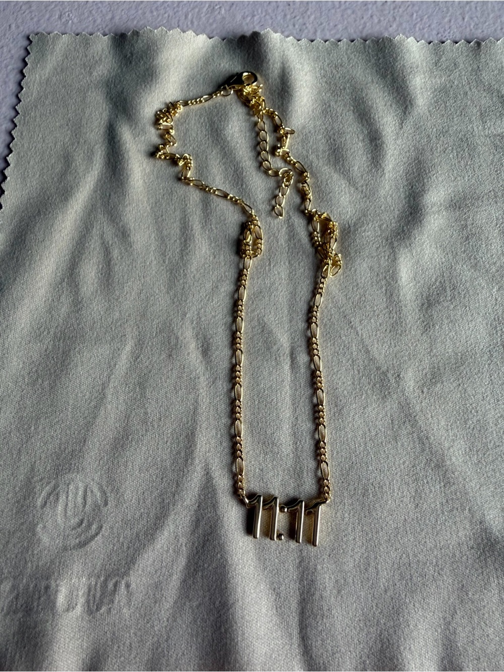 Gold Tone 11:11 Necklace